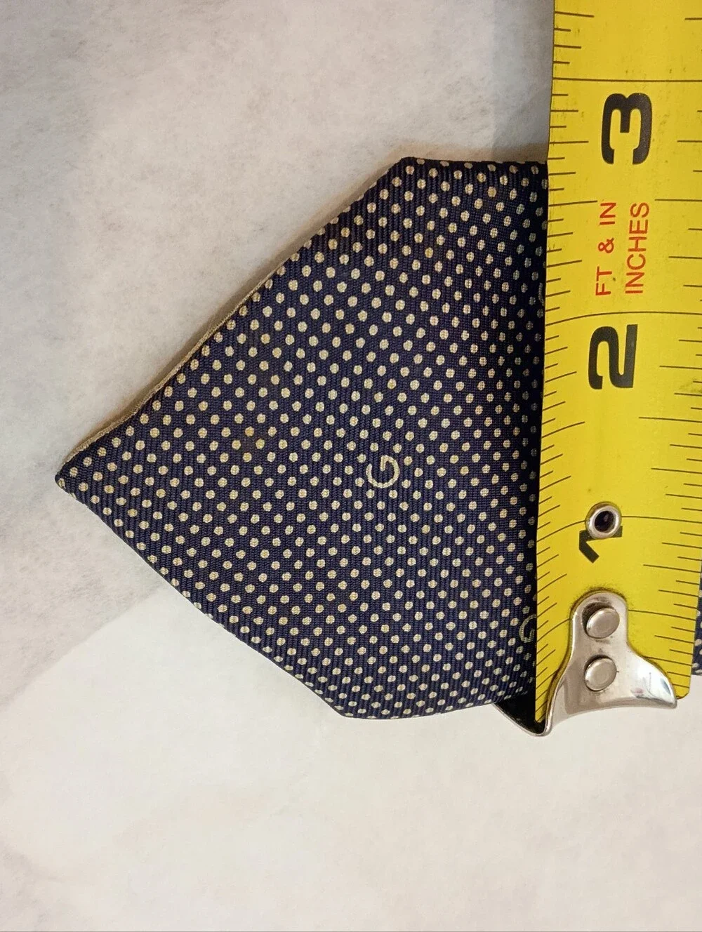 GUCCI VTG LOGO G All Over Print Rare  Skinny TIE